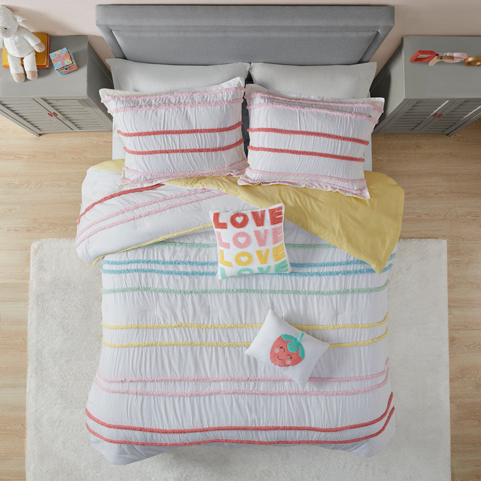 Kids Haisley Strawberry Love Comforter/Duvet Cover Set, Twin, Comforter