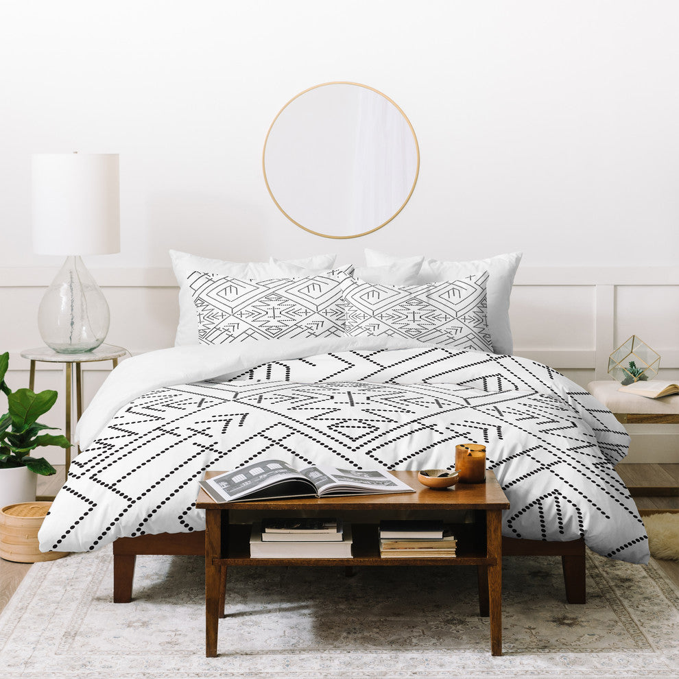 Vy La Cross Diamond Black Duvet Cover Set, King