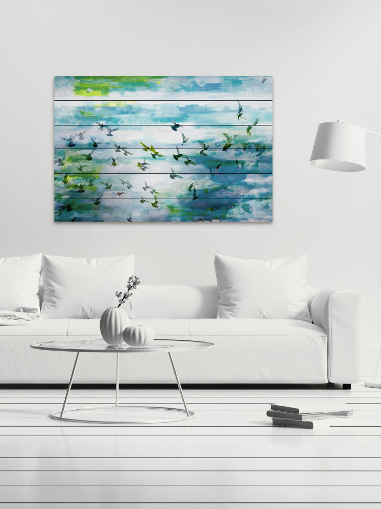 "Acadia Street" UV Ink Print on White Wood60"x40", 60"x40"