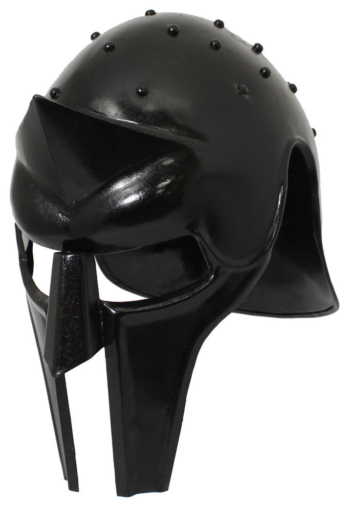 Urban Designs Replica Full-Size Metal Gladiator Armor Arena Helmet, Black