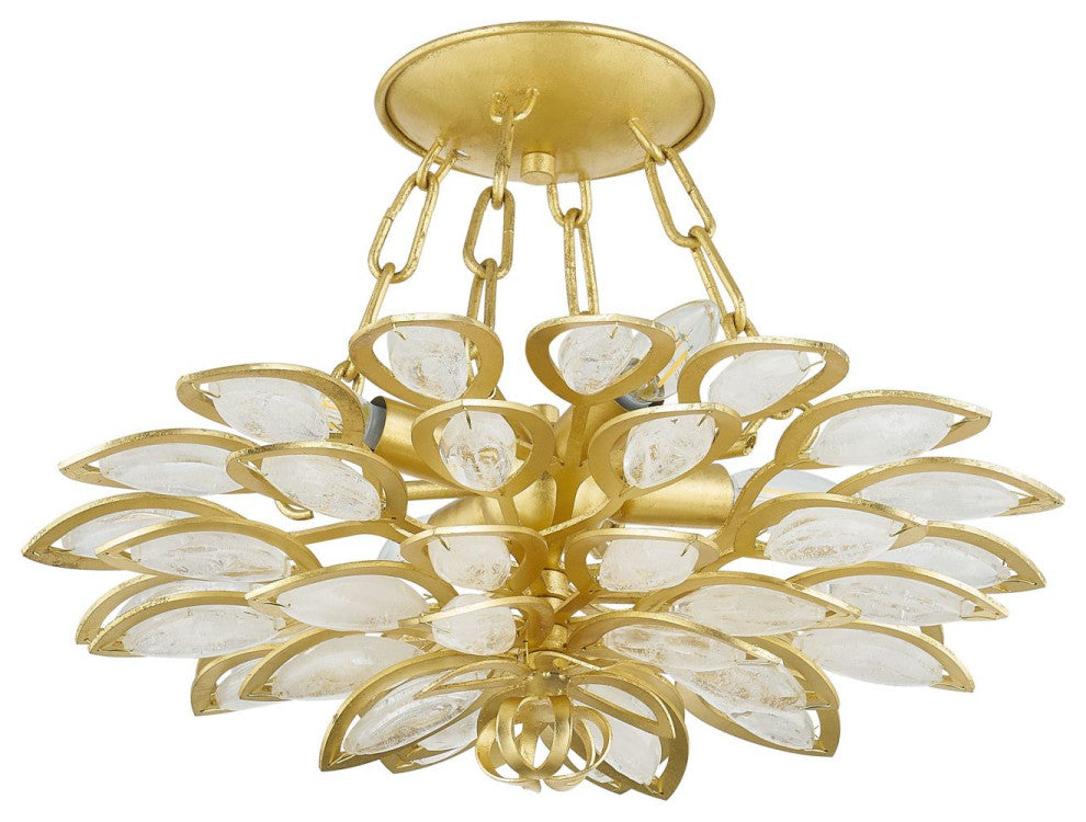 Corbett Lighting 363-18 Vittoria 4 Light 18"W Semi-flush Ceiling - Gold Leaf