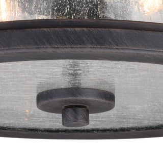 Cumberland 13-in Outdoor Flush Mount Ceiling Light Rust Rust Iron