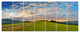 Green Evening Countryside, Landscape Canvas Art Print, 83"x32", 7 Panels