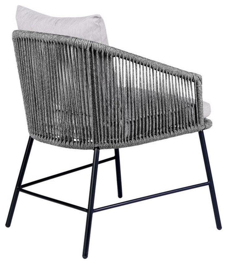 Armen Living Koala/Calica 5-Piece Modern Wood Dining Set in Light Gray/Brown