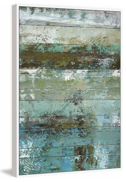 "Beachwood I" Floater Framed Painting Print on Canvas, 40"x60"