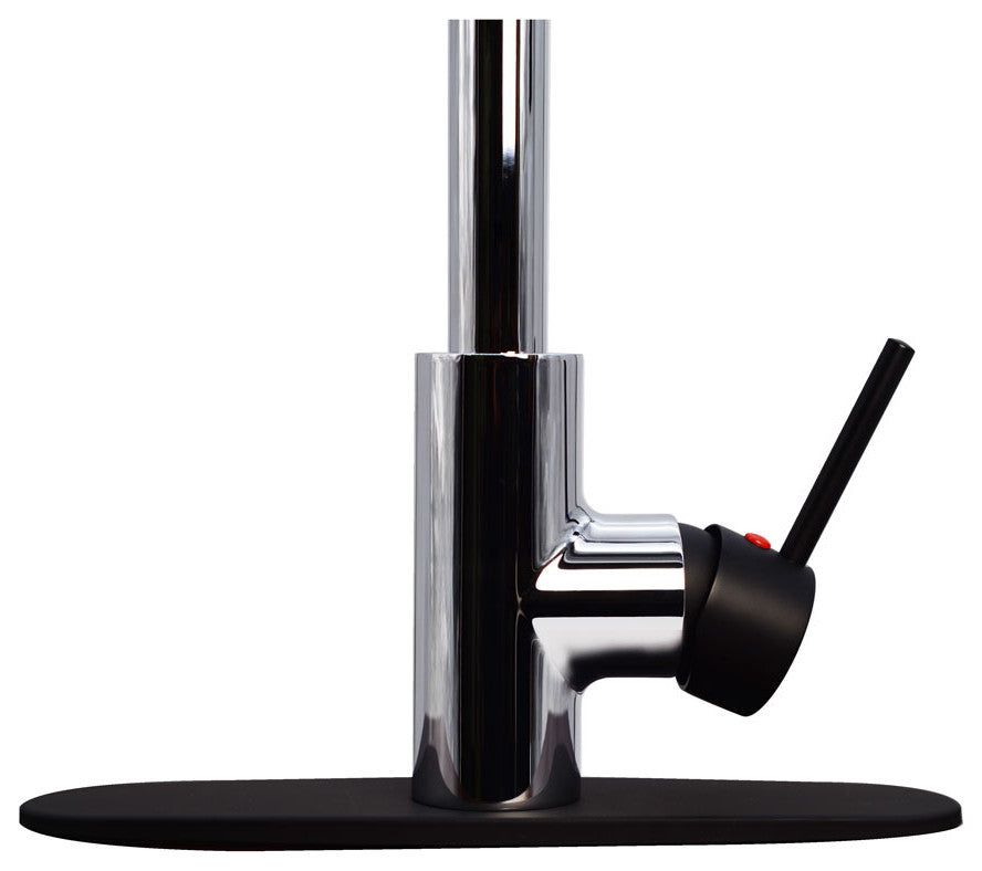 36" Single Bowl Farmhouse Solid Surface Sink and Faucet Kit, Chrome/Black