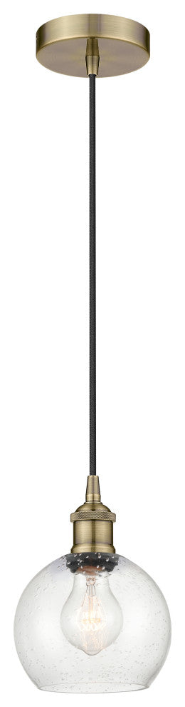 Innovations 616-1P-AB-G124-6-LED 1-Light Mini Pendant, Antique Brass