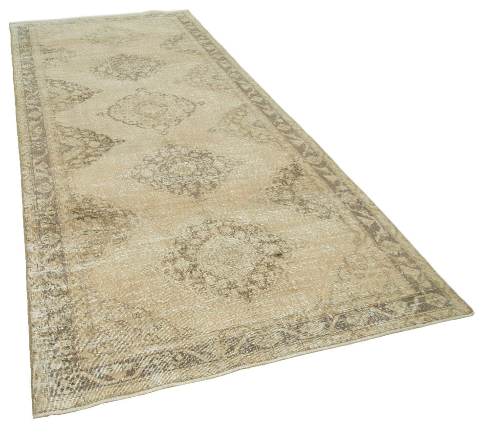 Rug N Carpet - Hand-knotted Turkish 4' 9" x 11' 3" Vintage Runner Rug