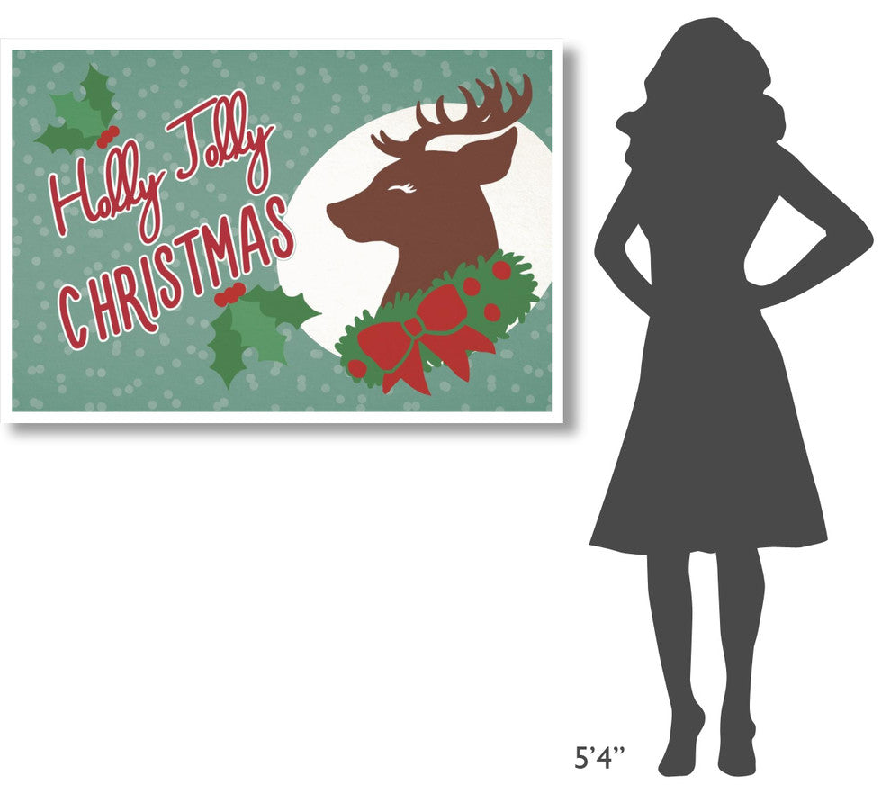"Retro Christmas I Bright" Digital Paper Print by Janelle Penner, 50"x34"