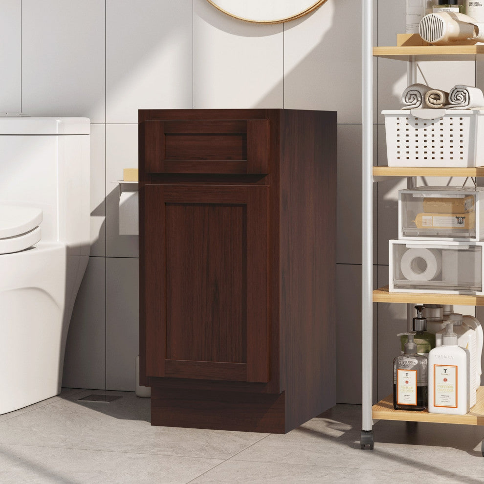 Vanity Art Vanity Cabinet, 15", Brown