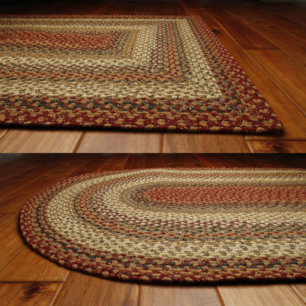 Homespice Decor Pumpkin Pie Cotton Braided Rug 2' x 3' (Rectangle)