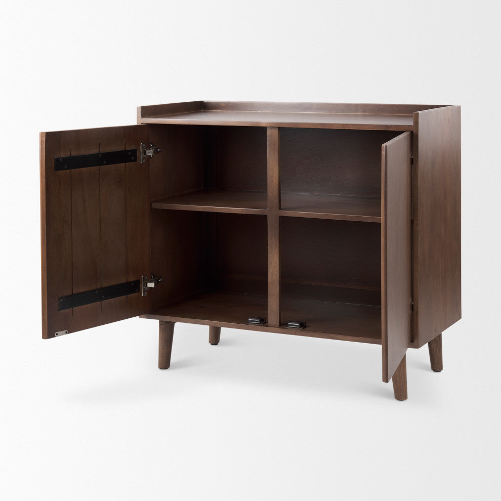 Lillie Medium Brown Solid Wood Accent Cabinet