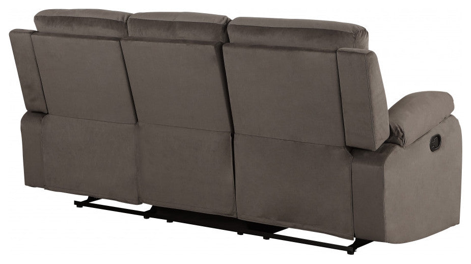 40" Modern Brown Fabric Sofa