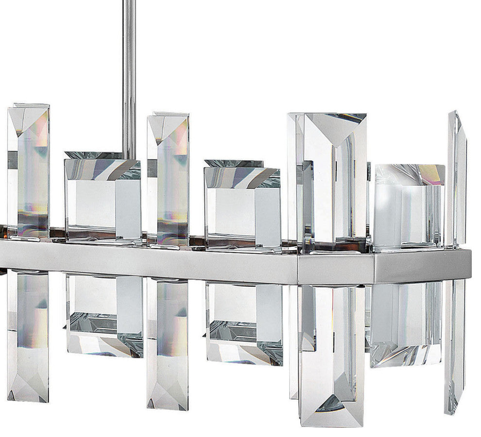 Fredrick Ramond Odette Medium Eight Light Linear, Polished Nickel*