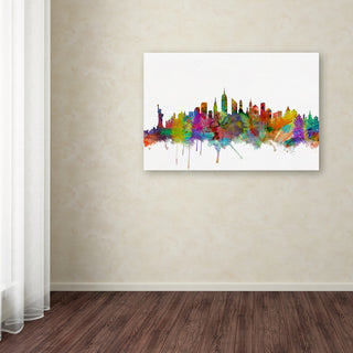 "New York City Skyline" Canvas Art by Michael Tompsett