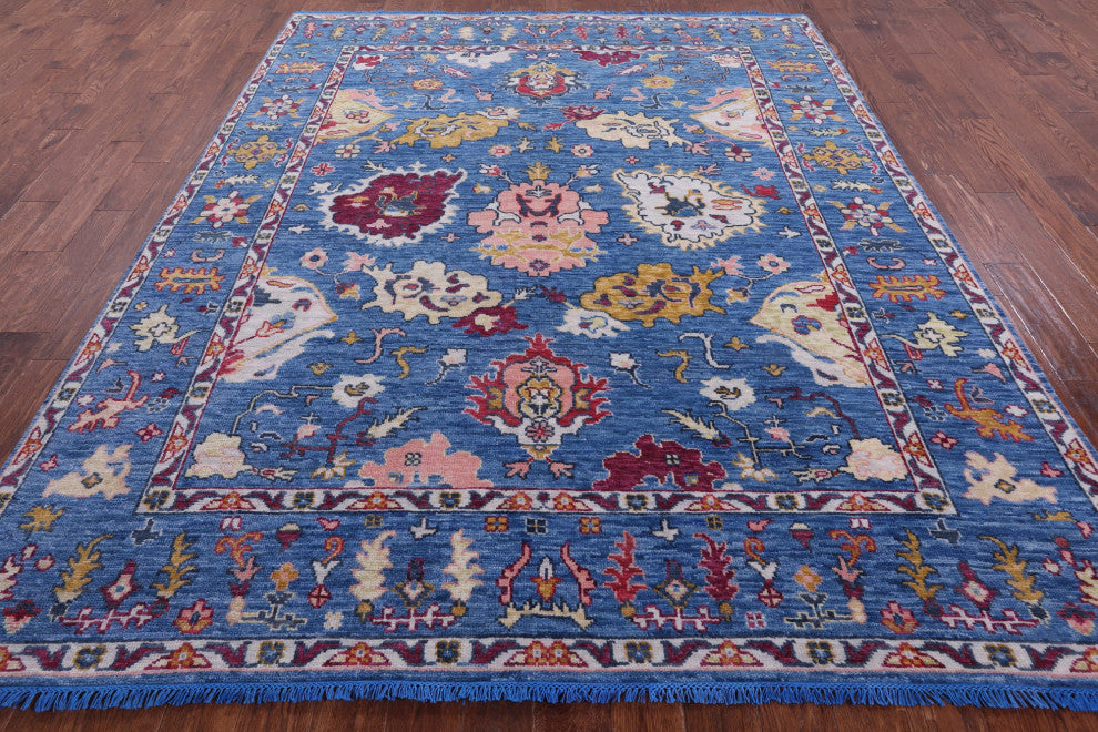 7' 11" X 9' 11" Turkish Oushak Handmade Wool Rug - Q13369