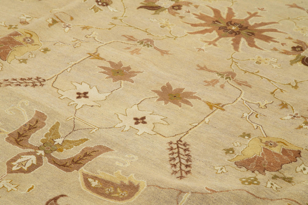 Rug N Carpet - Handmade Oriental 12' 2" x 17' 4" Oversize Oushak Area Rug