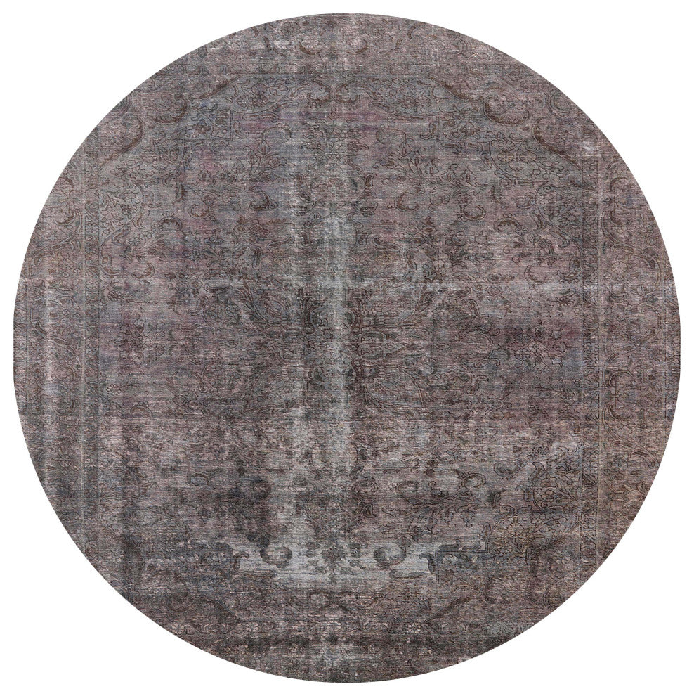 Ahgly Company Indoor Round Mid-Century Modern Area Rugs, 8' Round