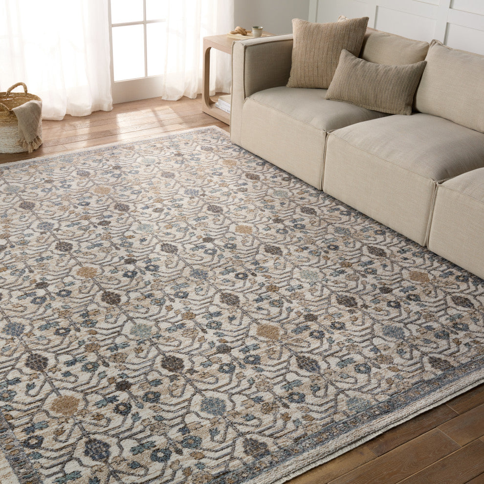 Jaipur Living Primrose Trellis Blue/ Gold Area Rug 4'X6'