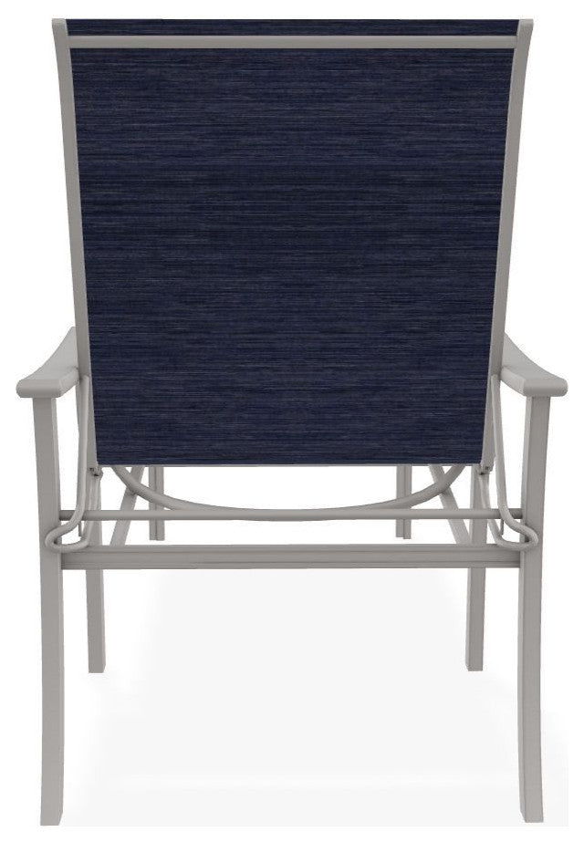 St. Catherine Sling 4-Position Outdoor Chaise Lounge, Collect Indigo/Warm Gray