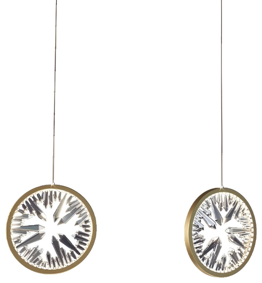Bezaudun-les-Alpes | Gold Rings Crystal Chandelier, L1