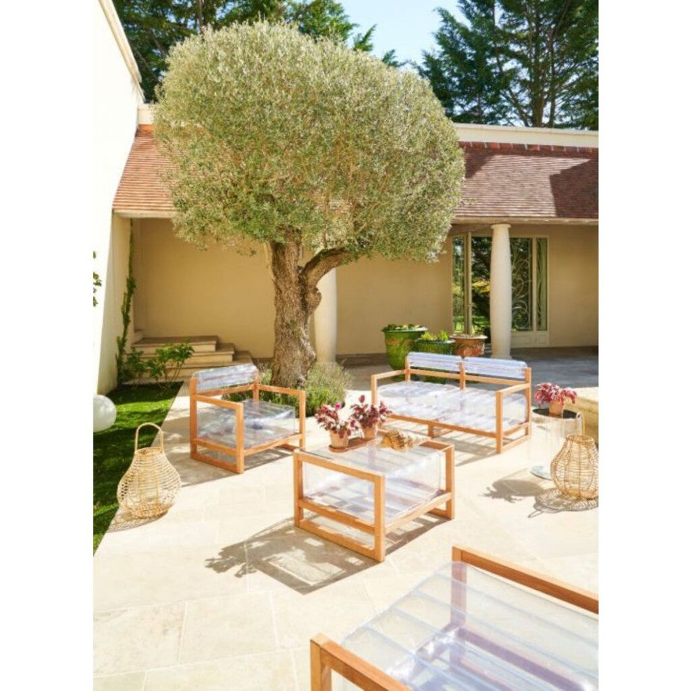 Mojow Yoko 3 Piece Living Room & Garden Set | Wooden Frame - Opaque White