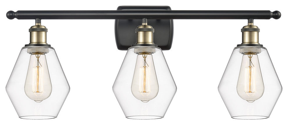 Innovations 516-3W-BAB-G652-6 3-Light Bath Vanity Light, Black Antique Brass