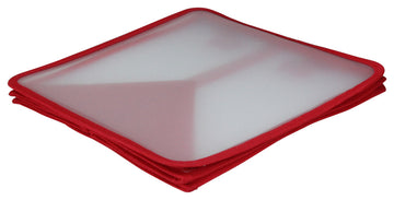 12" Red and Clear Zip Up Christmas Ornament Storage Bag, Holds 64 Ornaments