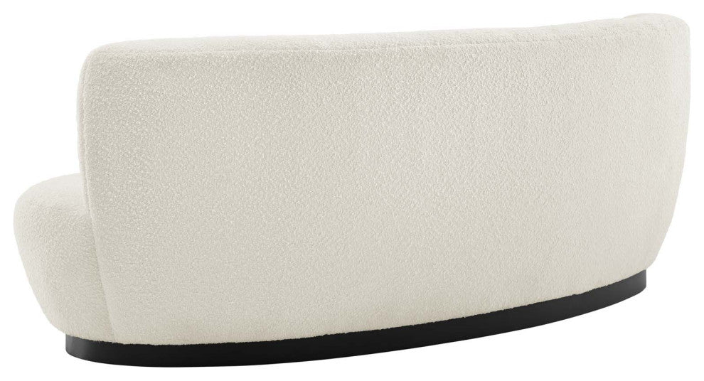 Sofa, Black Ivory, Fabric, Modern, Living Lounge Cafe Hotel Lobby Hospitality