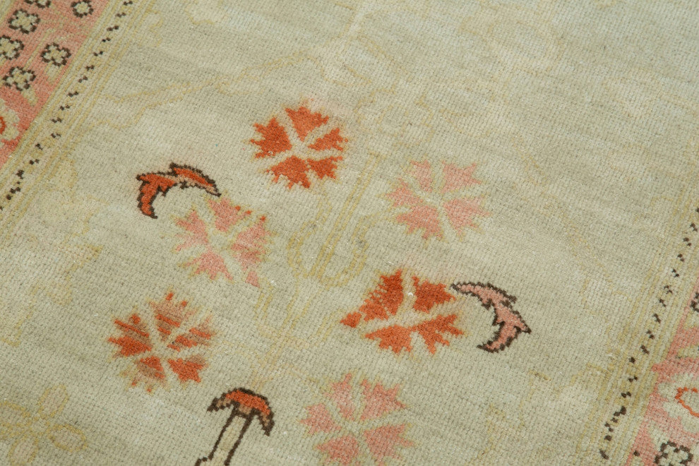 Rug N Carpet - Hand-Knotted Oriental 2' 6" x 10' 3" Runner Oushak Area Rug