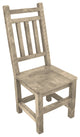 Barnwood Style Timber Peg Dining Room Chair with Double Top Rail, Set of 2, Frost
