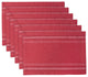 DII Tango Red Chambray French Stripe Placemat, Set of 6