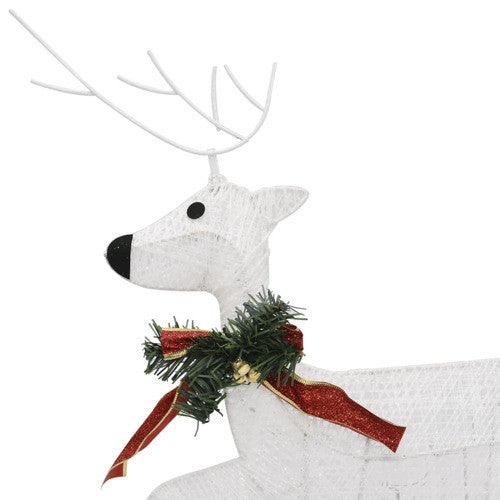 vidaXL Christmas Reindeers 2 Pcs Christmas Lighting Display with 40 LEDs White