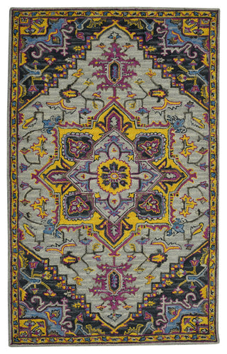 Boho Evreux Area Rug, Yellow, 7'6" x 9'6", Medallion