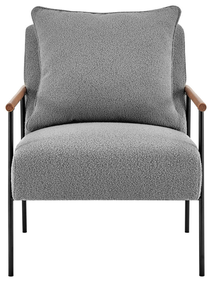 Quinton Fabric Accent Arm Chair, Gray