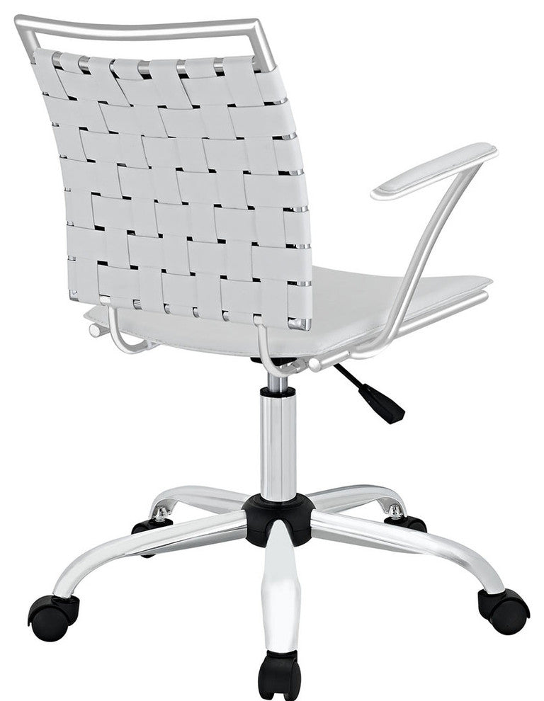 "Bayonne" Petite Modern Desk Chair, White