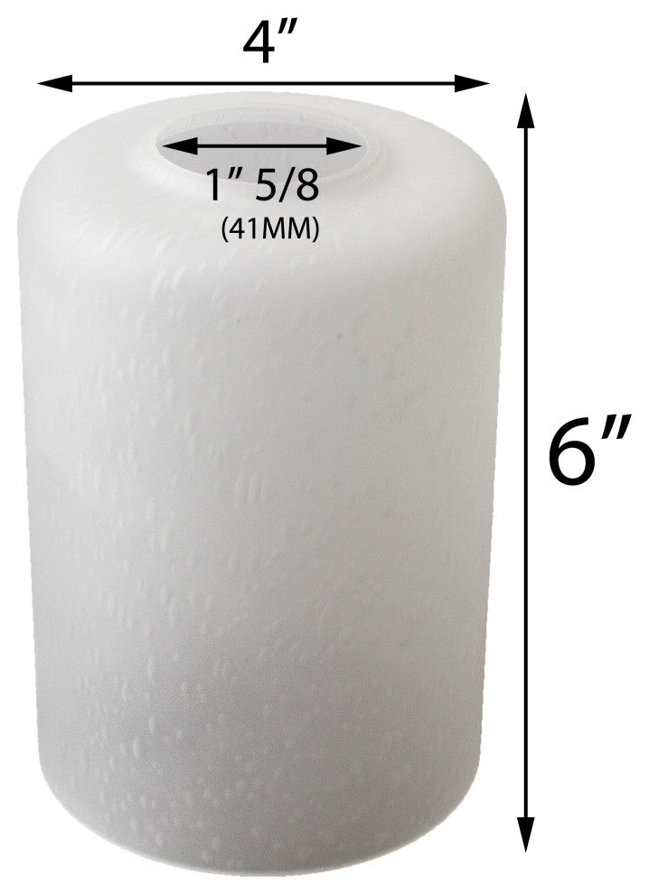 3 Pack Frosted Bubble Glass Shade Seeded Cylinder Shape for Light Fixture