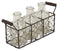 3-Glass Jar Wire Basket