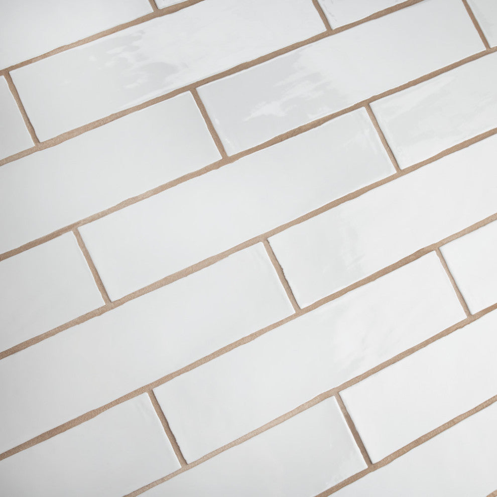 Chester Ceramic Wall Tile, Bianco, Sample