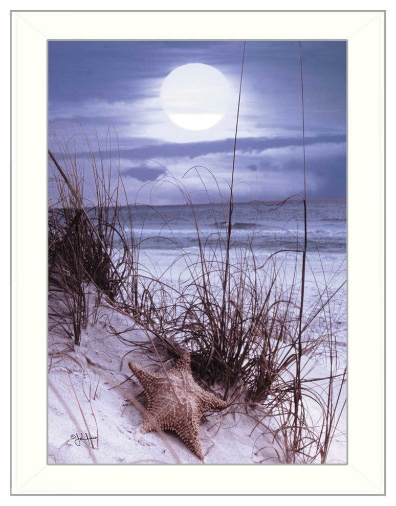 "The Seashore" By John Jones, Printed Wall Art, Ready To Hang, White Frame