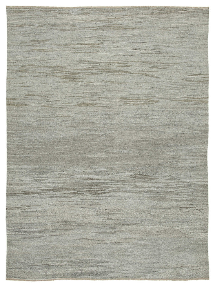 Rug N Carpet - Handmade Turkish 9' 10'' x 13' 4'' Modern Design Wool Kilim Rug