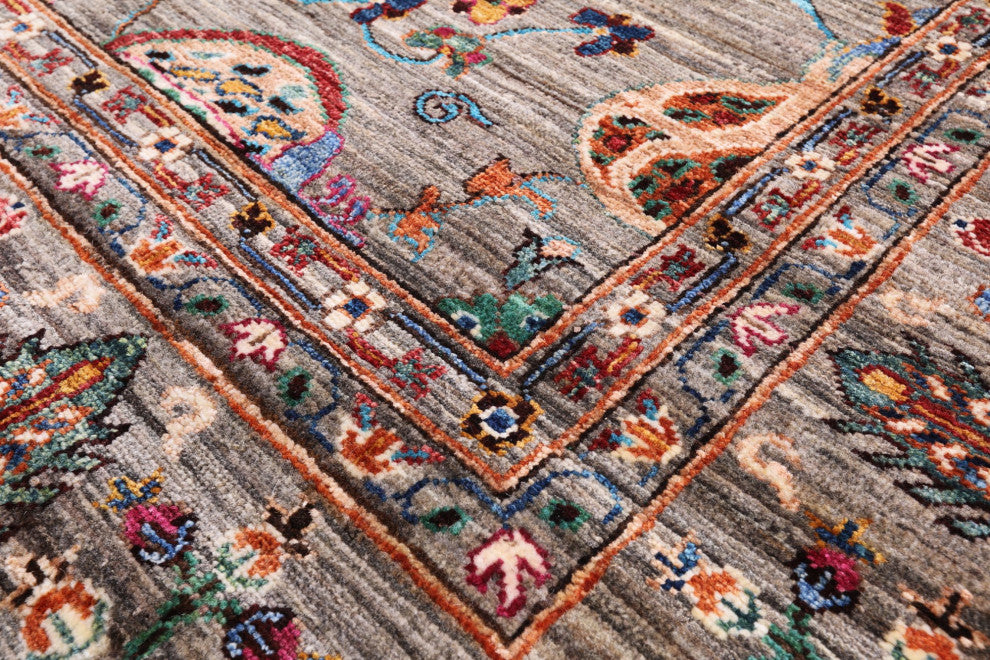8' 3" X 10' 3" Persian Tabriz Handmade Wool Rug Q8244