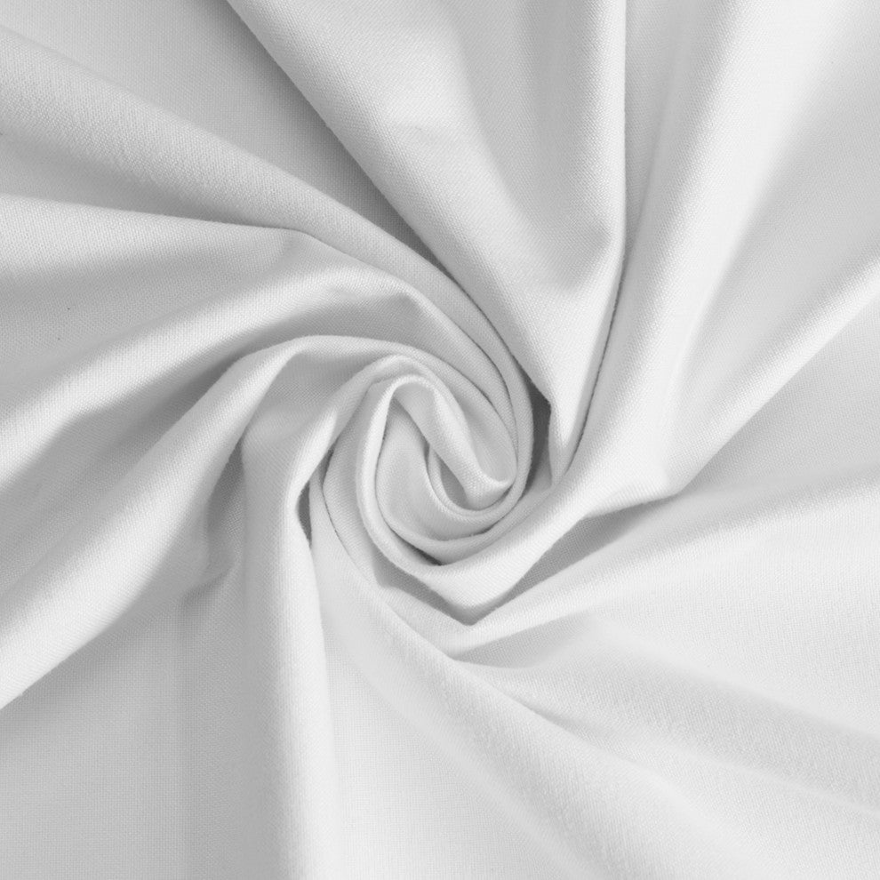 Linen Textured Grommet Thermal Total Blackout Curtains, White, 52"x96"