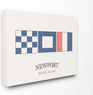 'Newport Rhode Island Nautical Flags', Stretched Canvas, 16"x1.5"x20"