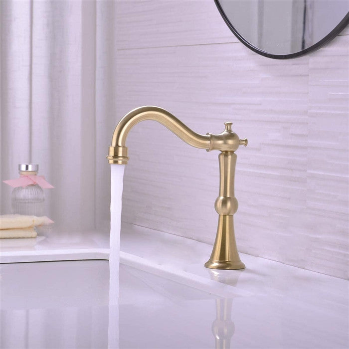 Bathselect Deck Mount Commercial Gold Brushed Automatic Sensor Faucet