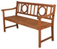Apollo 51.2" 3-Seat Circle-Back Acacia Wood Outdoor Garden Patio Bench