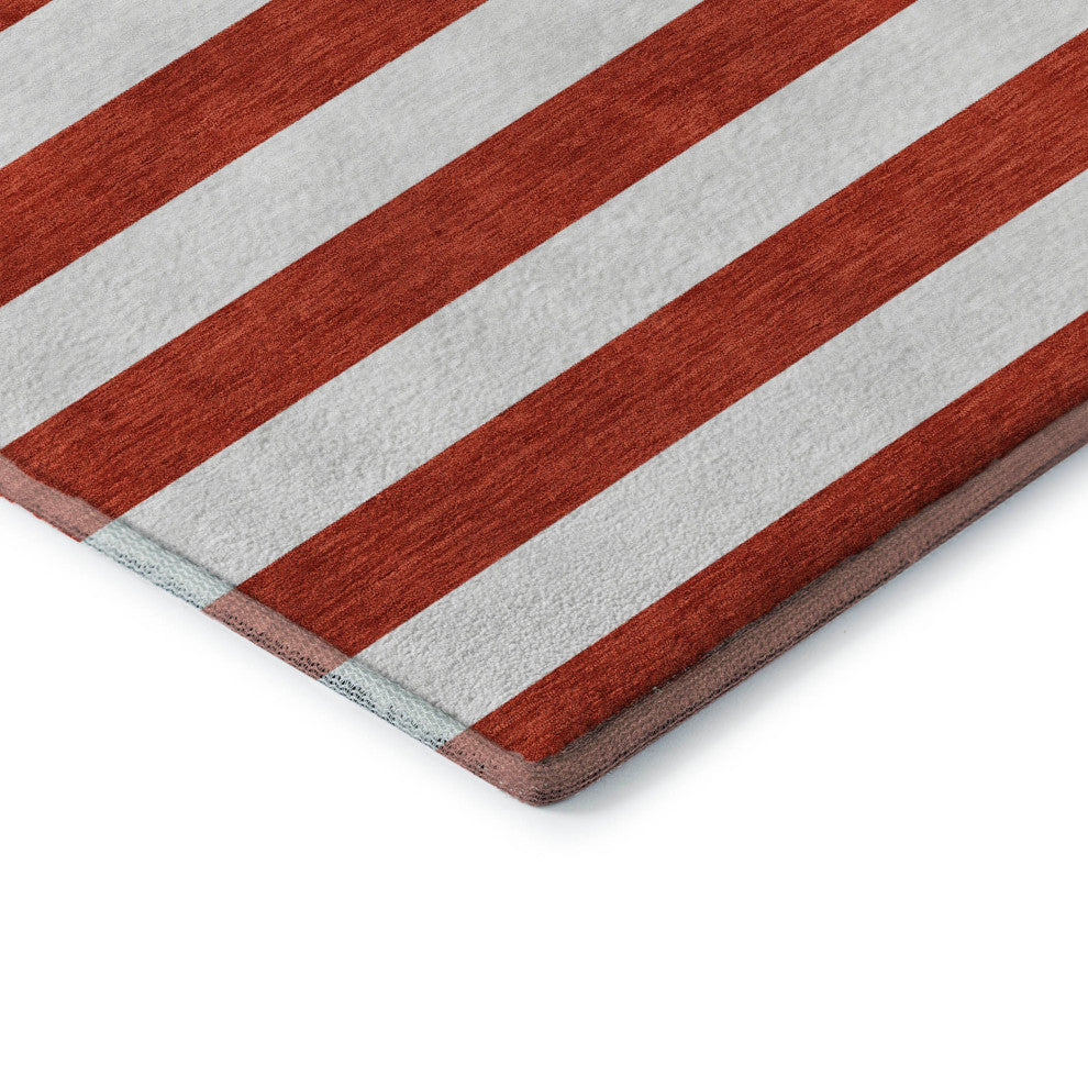 Premium Machine Washable Mayfield AMF528 Red 2'3" x 7'6" Runner Rug