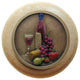 Best Cellar Natural Wood Knob, Clear Finish With Hand-Tinted Brass