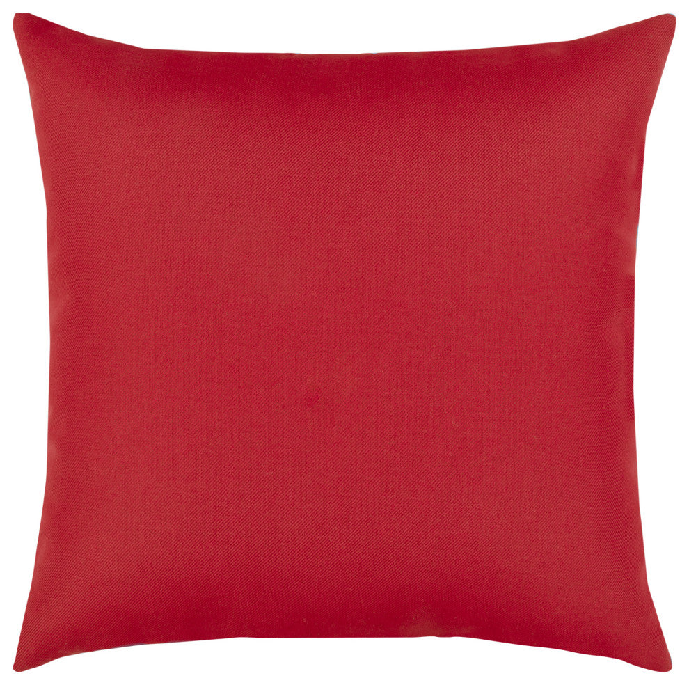 Basketweave Rouge Indoor/Outdoor Performance Pillow, 20"x20"