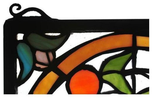 Meyda Lighting 67117 9"W X 25"H Cat & Tulips Stained Glass Window